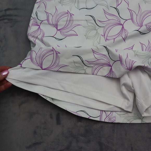 Tommy Armour Skort Womens 14 White High Rise Floral Dri Logic Golf Activewear - Picture 9 of 14